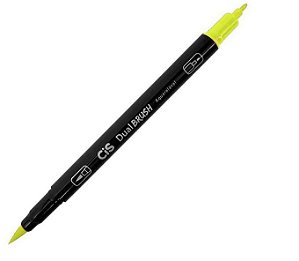 CANETA CIS DUAL BRUSH AQUARELAVEL - 25 VERDE LIMAO