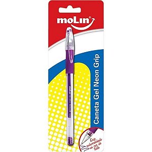 CANETA MOLIN GEL NEON - VIOLETA