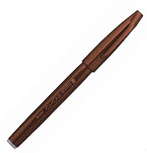 CANETA PENTEL BRUSH SIGN PEN - MARROM