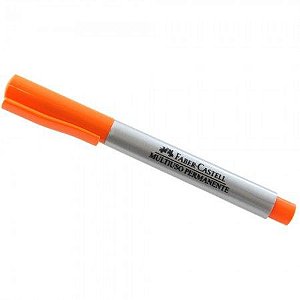 CANETA PERMANENTE FABER MULTIUSO - LARANJA