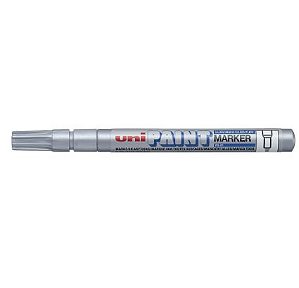 CANETA PERMANENTE UNI PAINT 0.8/1.2 MM - PRATA