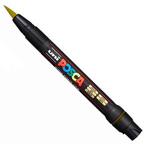 CANETA POSCA PCF-350 BRUSH METALIZADA - OURO