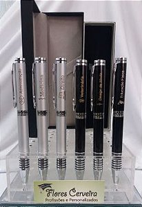 CANETA PROFISSOES PRATA/PRETA