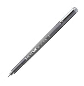 CANETA STAEDTLER PIGMENT LINER 0.3 - CINZA
