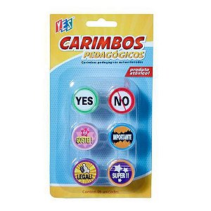 CARIMBOS PEDAGOGICOS YES BLISTER C/6