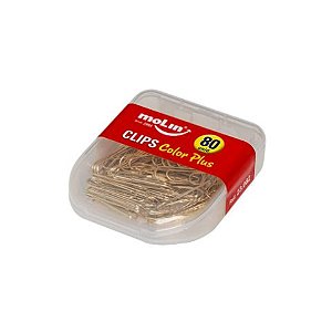 CLIPS MOLIN 28MM OURO - 80 UNID
