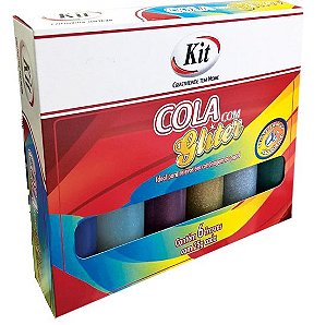 COLA GLITTER 6 CORES 25G - KIT