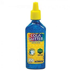 COLA GLITTER ACRILEX 35G - AZUL