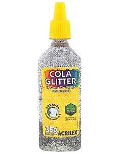 COLA GLITTER ACRILEX 35G - PRATA
