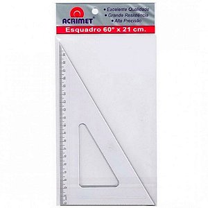 ESQUADRO ACRILICO 60° 21CM ACRIMET 5310