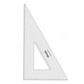 ESQUADRO TRIDENT 60° 28CM ACRILICO - SEM GRADUACAO 2628