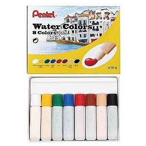 AQUARELA PENTEL TUBO - 08 CORES 6ML