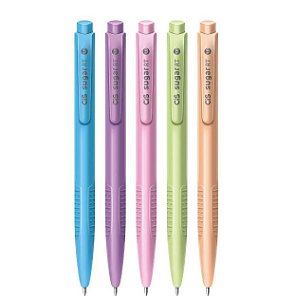 ESTOJO CANETA CIS SUGAR RT - 5 CORES PASTEL