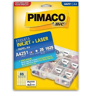 ETIQUETA UNID IMPRESSÃO (65 P/ FOLHA) 4251