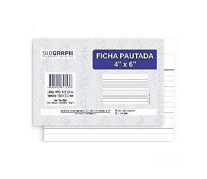 FICHA PAUTADA SIDGRAPH 4X6 C/100 FICHAS