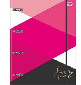 FICHARIO TILIBRA LOVE PINK 4 ARGOLAS C/ ELASTICO