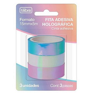 FITA ADESIVA HOLOGRAFICA - 3 UNIDADES