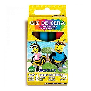 GIZ DE CERA ACRILEX 6 CORES