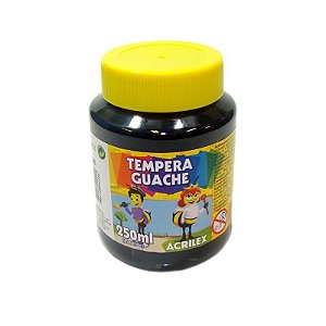 GUACHE ACRILEX 250ML - PRETO REF520