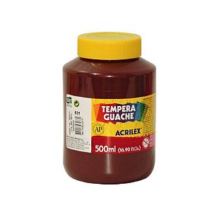 GUACHE ACRILEX 500ML - MARROM REF531