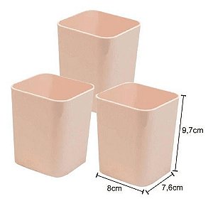 KIT 3 PORTA OBJETOS DELLO - ROSA