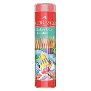 LAPIS DE COR FABER 24 CORES - AQUARELAVEL LATA