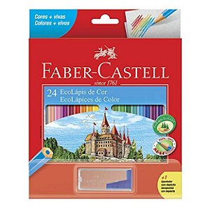 LAPIS DE COR FABER 24 CORES - C/ APONTADOR