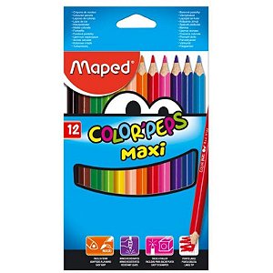 LAPIS DE COR MAPED 12 CORES - PEPS MAXI