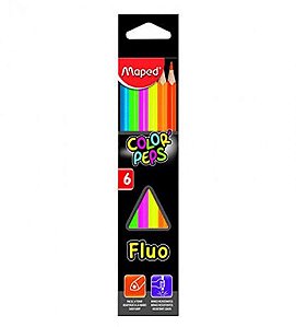 LAPIS DE COR MAPED 6 CORES - COLOR PEPS FLUO