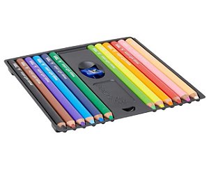 LAPIS DE COR TRIS 12 CORES JUMBO 2EM1 C/ APONTADOR