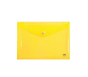 PASTA MALOTE PLASTICO A4 C/ BOTAO - AMARELO