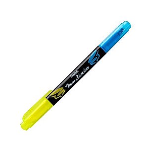MARCA TEXTO PENTEL 2 PONTAS - AZUL E AMAR