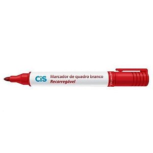 MARCADOR P/ QUADRO BRANCO CIS RECARREGAVEL - VERM