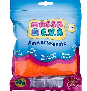MASSA DE EVA P/ ARTES 50G - LARANJA