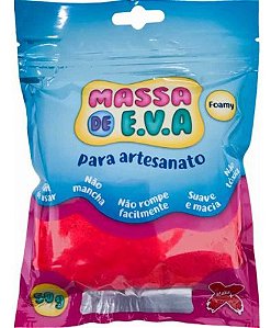 MASSA DE EVA P/ ARTES 50G - VERMELHO