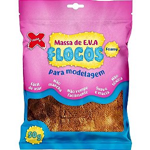 MASSA DE EVA P/ ARTES FLOCOS 50G - OURO