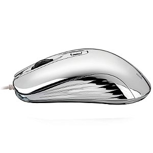 MOUSE MULTILASER WARRIOR GAMER C/ LED PRATA MO228