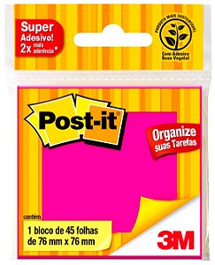 NOTA ADESIVA 76X76 45FLS 3M - ROSA