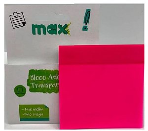 NOTA ADESIVA 76X76 50FLS TRANSP MAXPRINT - ROSA