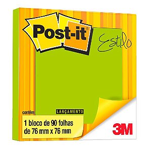 NOTA ADESIVA 76X76 90FLS 3M - VERDE NEON