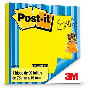 NOTA ADESIVA 3M REFIL 76X76 90FLS 3M - VERDE NEON
