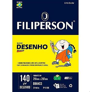PAPEL UNID DESENHO A4 FILIPERSON 140G BRANCO