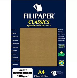PAPEL UNID A4 KRAFT 180G FILIPERSON