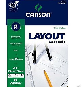 PAPEL UNID LAYOUT A4 C/ MARGEM CANSON 63G