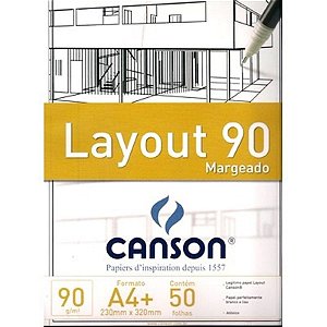 PAPEL UNID LAYOUT A4 C/ MARGEM CANSON 90G