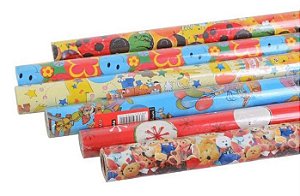 PAPEL DE PRESENTE ROLINHO ESTAMPADO