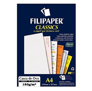 PAPEL UNID A4 CASCA DE OVO BRANCO 180G (UNIDADE)