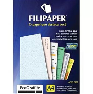 PAPEL UNID A4 ECOGRAFFITE CRISTAL/AZUL 180G (POR UNIDADE)