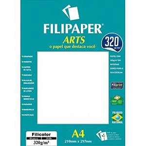 PAPEL UNID A4 FILICOLOR BRANCO 320G (POR UNIDADE)