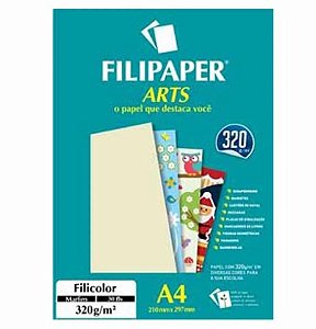 PAPEL UNID A4 FILICOLOR MARFIM 320G (POR UNIDADE)
